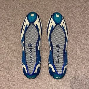 Rothy’s flats Moroccan blue print size 9.5